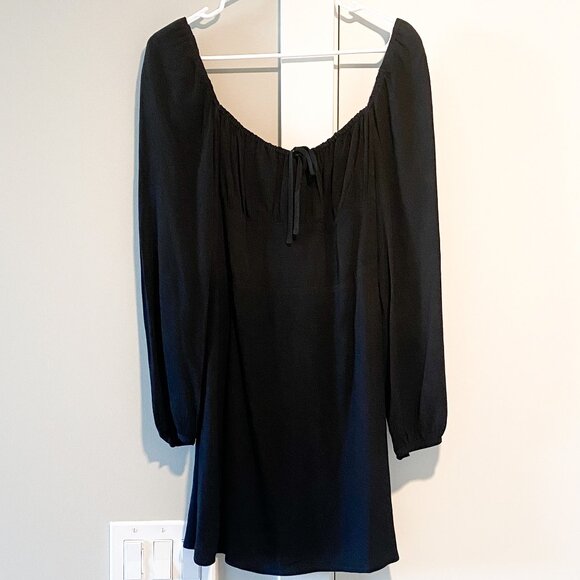 Aritzia Sunday Best Delilah Long Sleeve Mini Dress Size M Vamp Grunge Witchcore - Picture 2 of 10